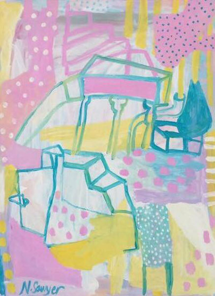 Pink and Yellow painting
