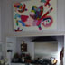 A large angel painting hangs in a Brisbane Kitchen
